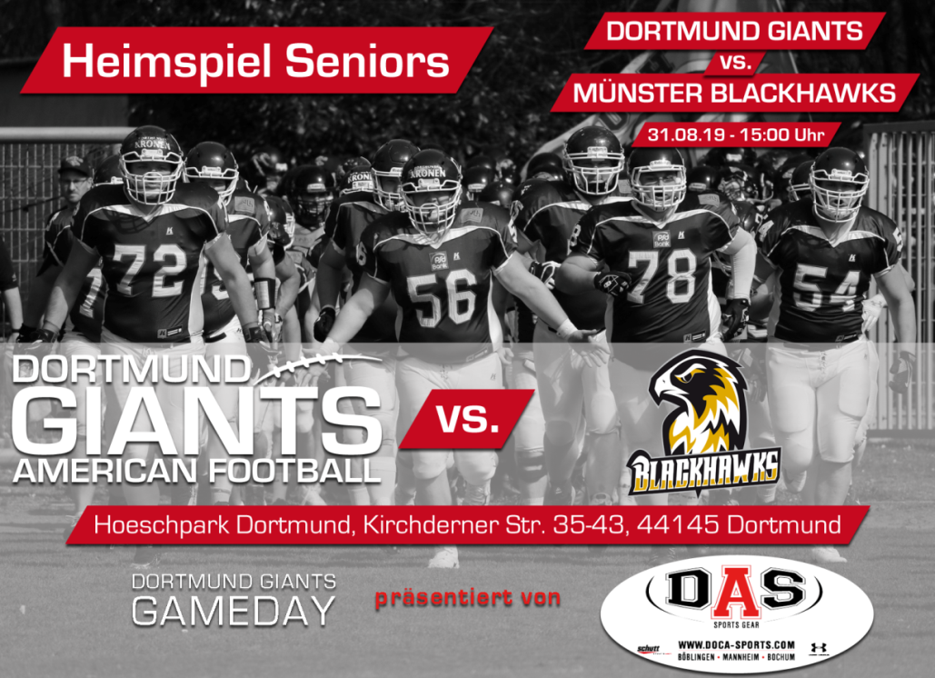 HS Seniors vs Münster Blackhawks 31082019 Logo
