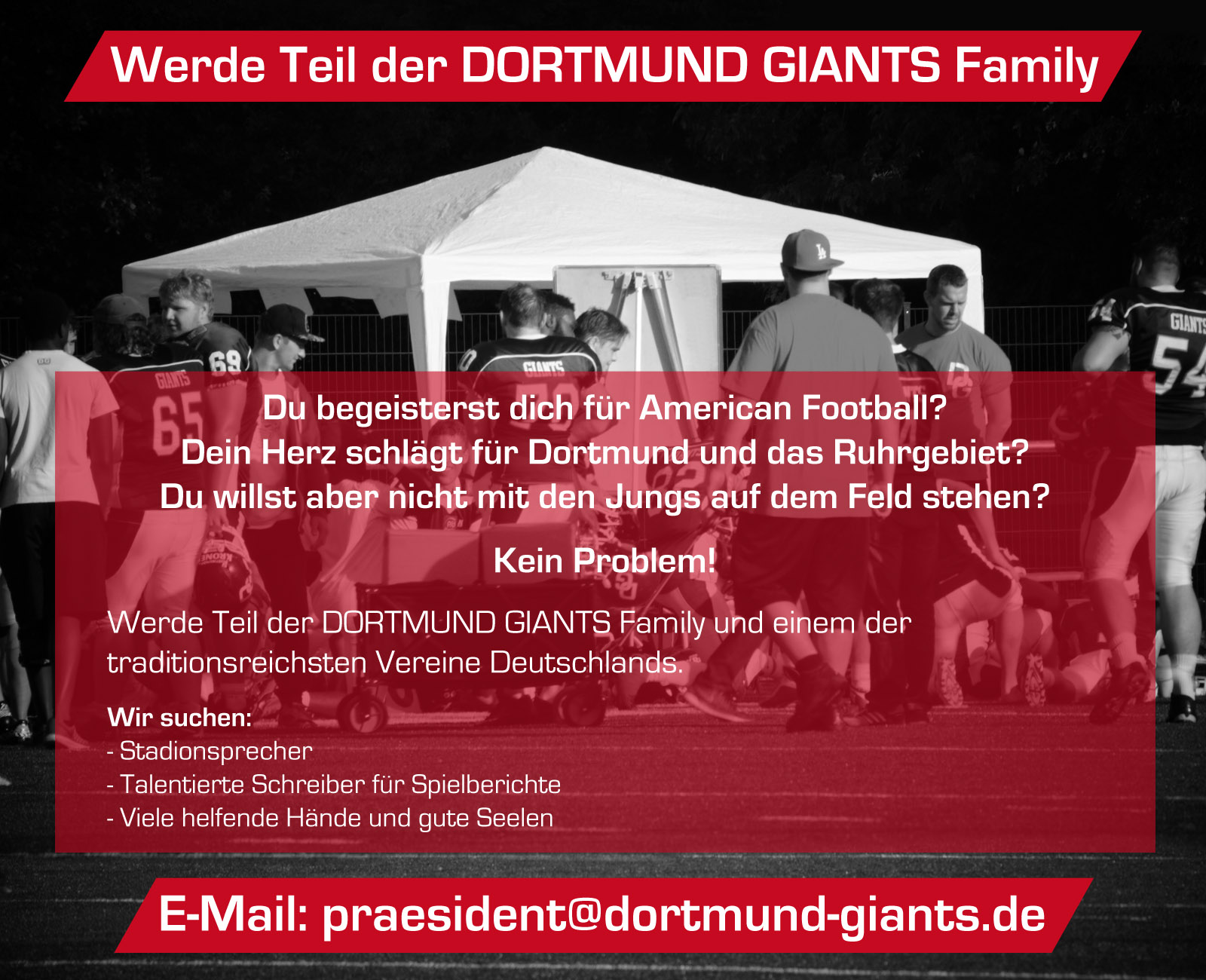 Werde Teil der Dortmund Giants Family