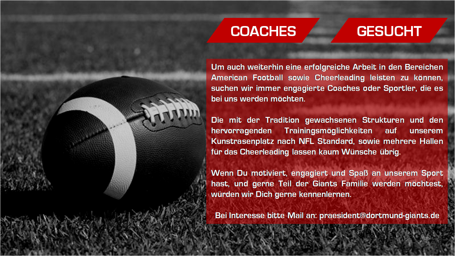 coaches wanted